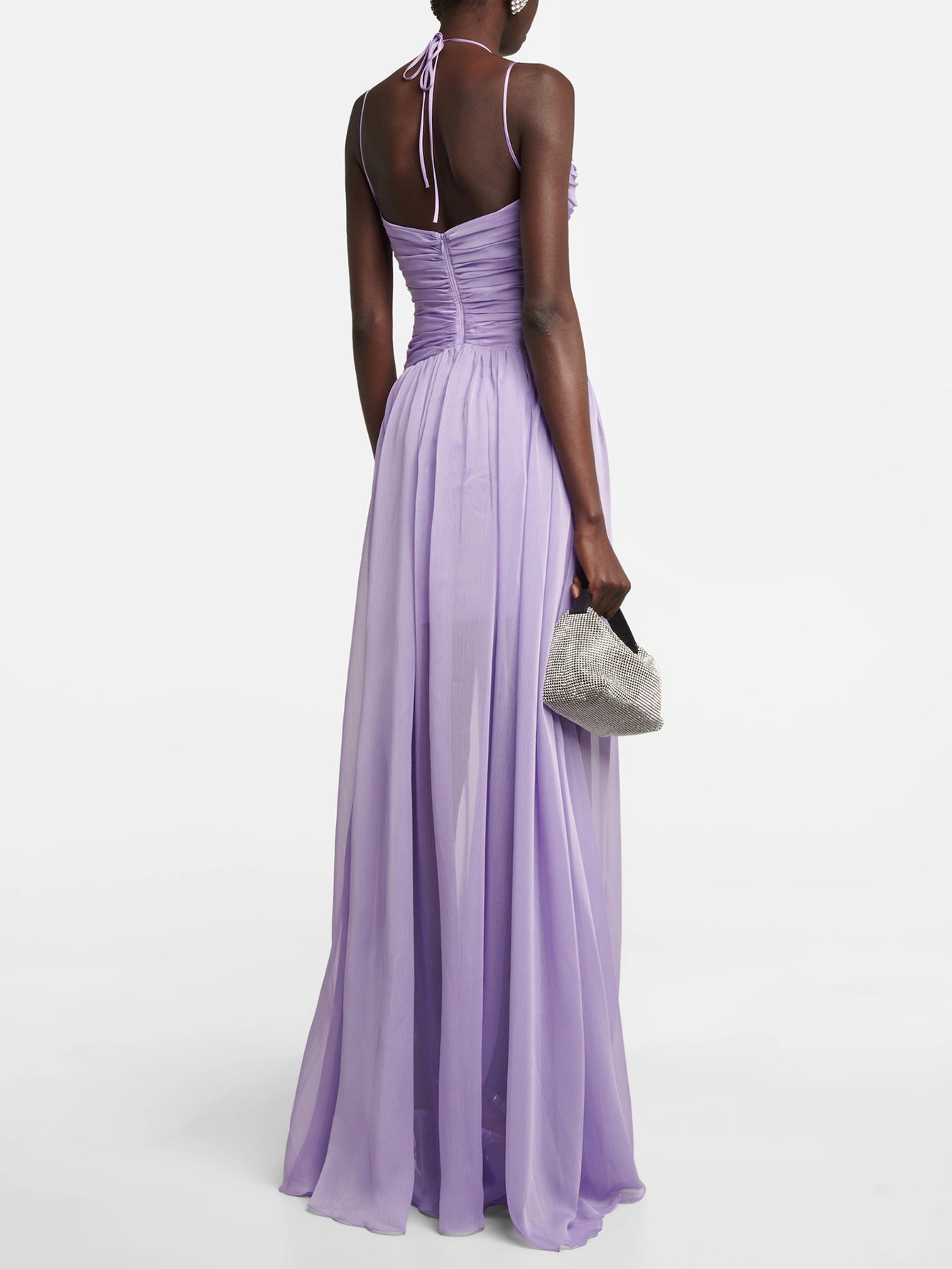 Simple Tulle Hollow Long Dress