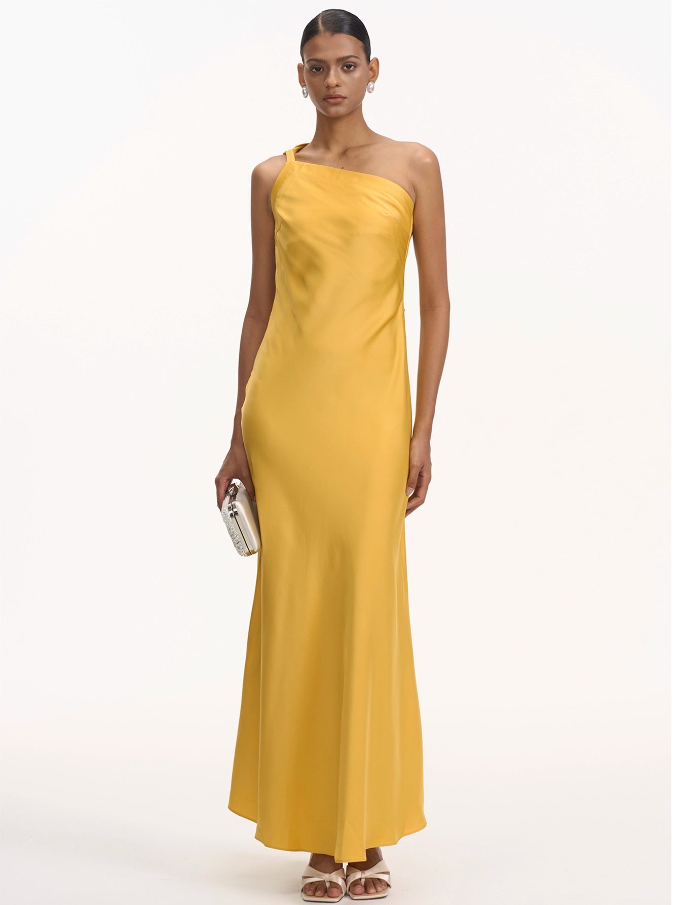 Satin Backless Tie Elegant Long Dress