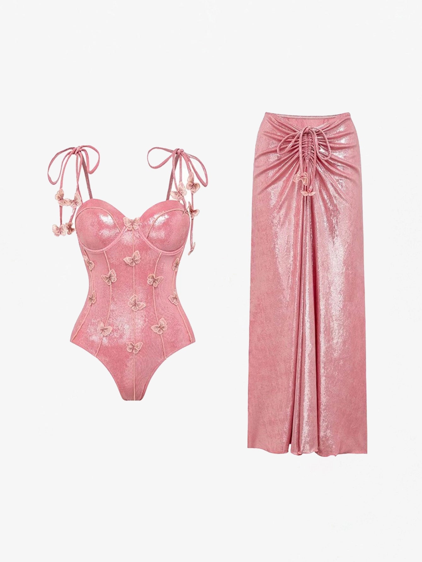 Elegant Butterfly Swimwear Two-Piece Set