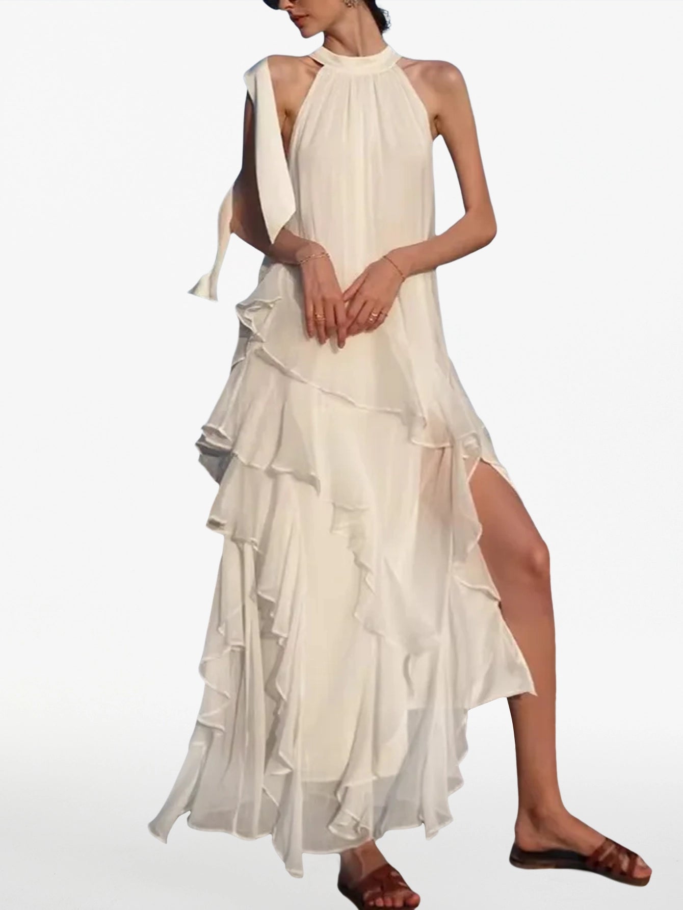 Stunning Ethereal Ruffled Maxi Dress