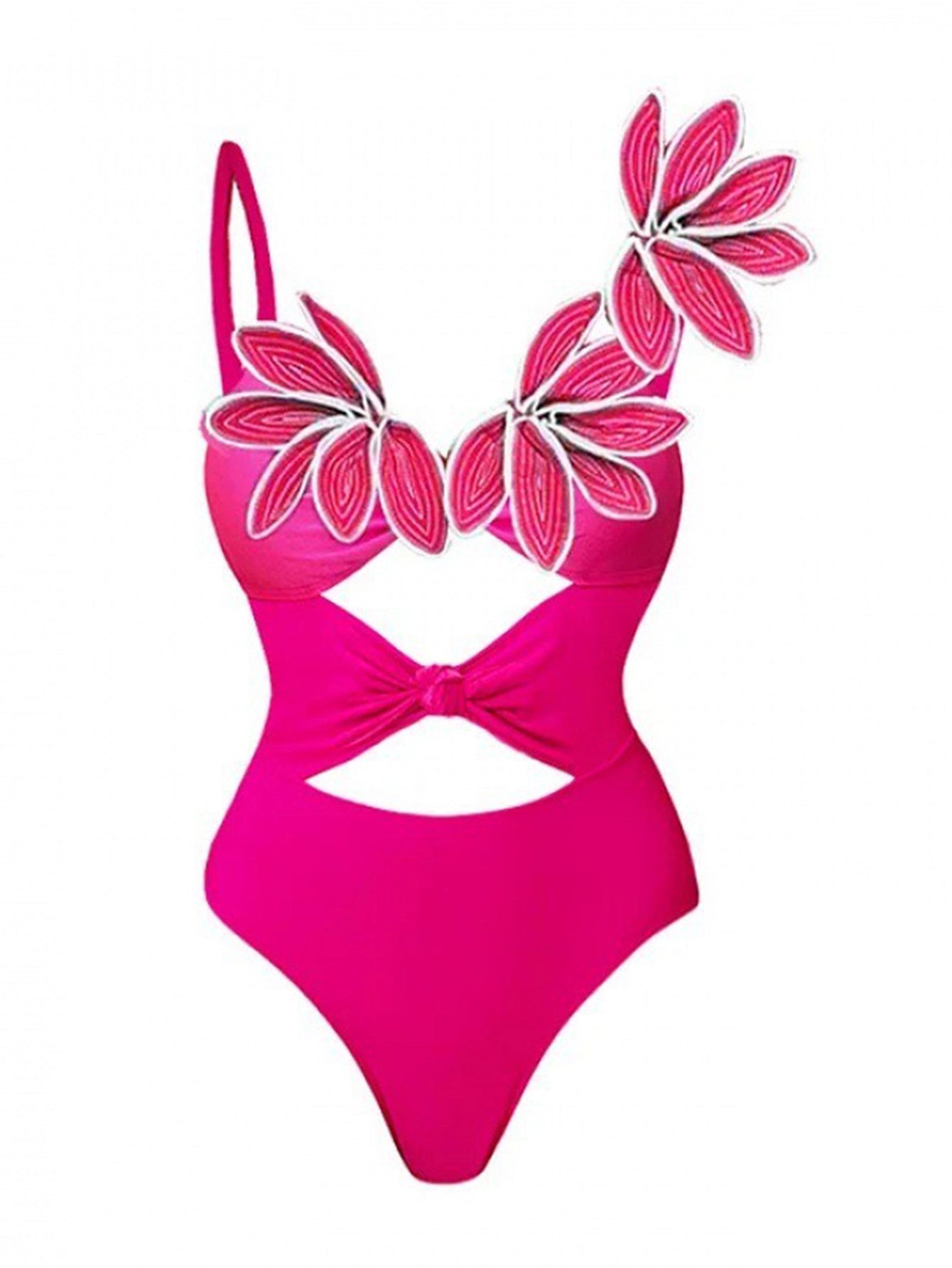 Exquisite Floral Cutout Petal Swimsuit