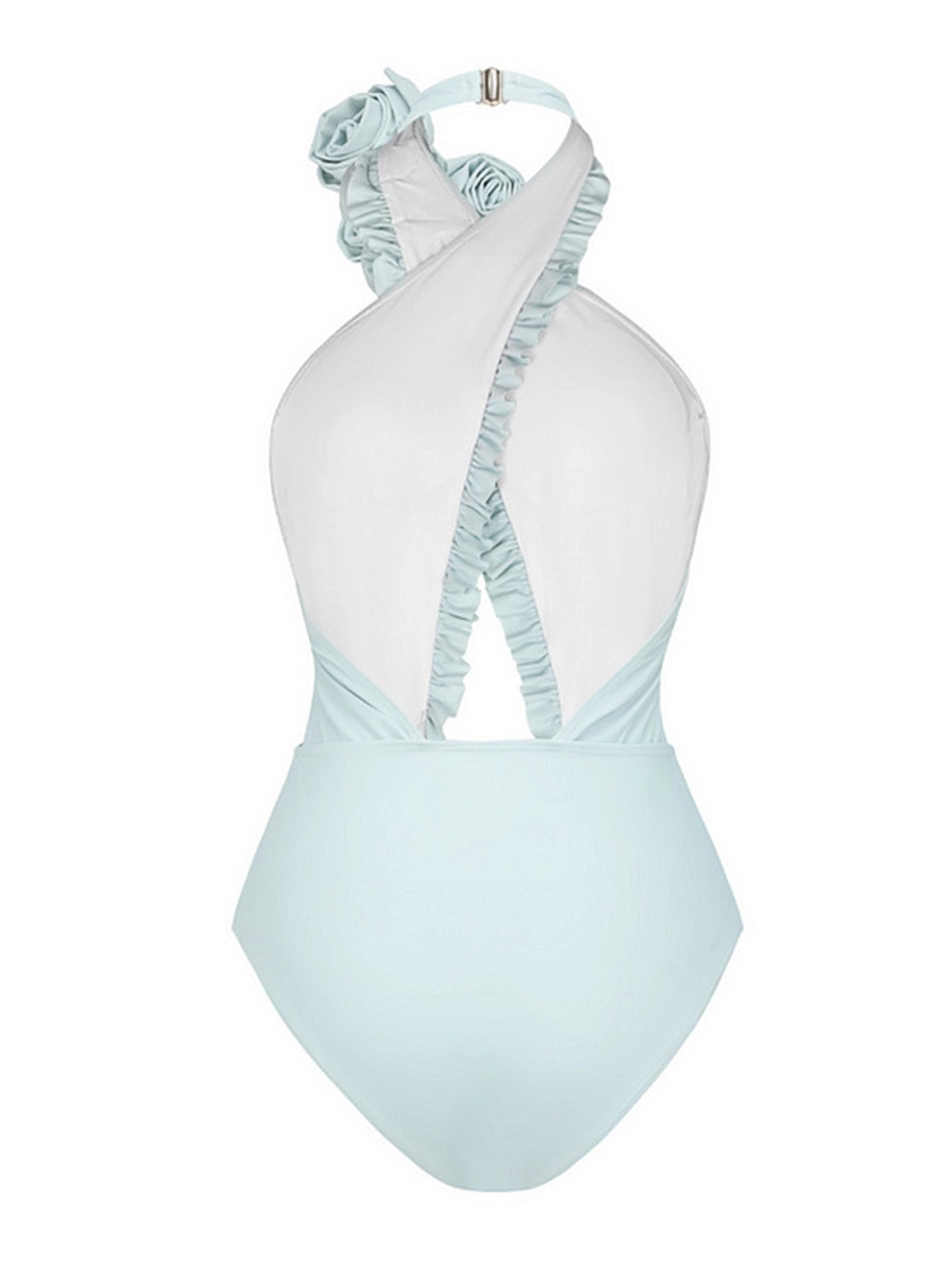 Elegant Mint Floral Swimsuit