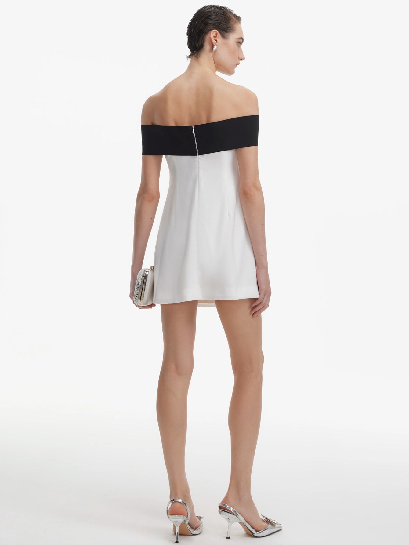 Bow Off-the-Shoulder Mini Dress