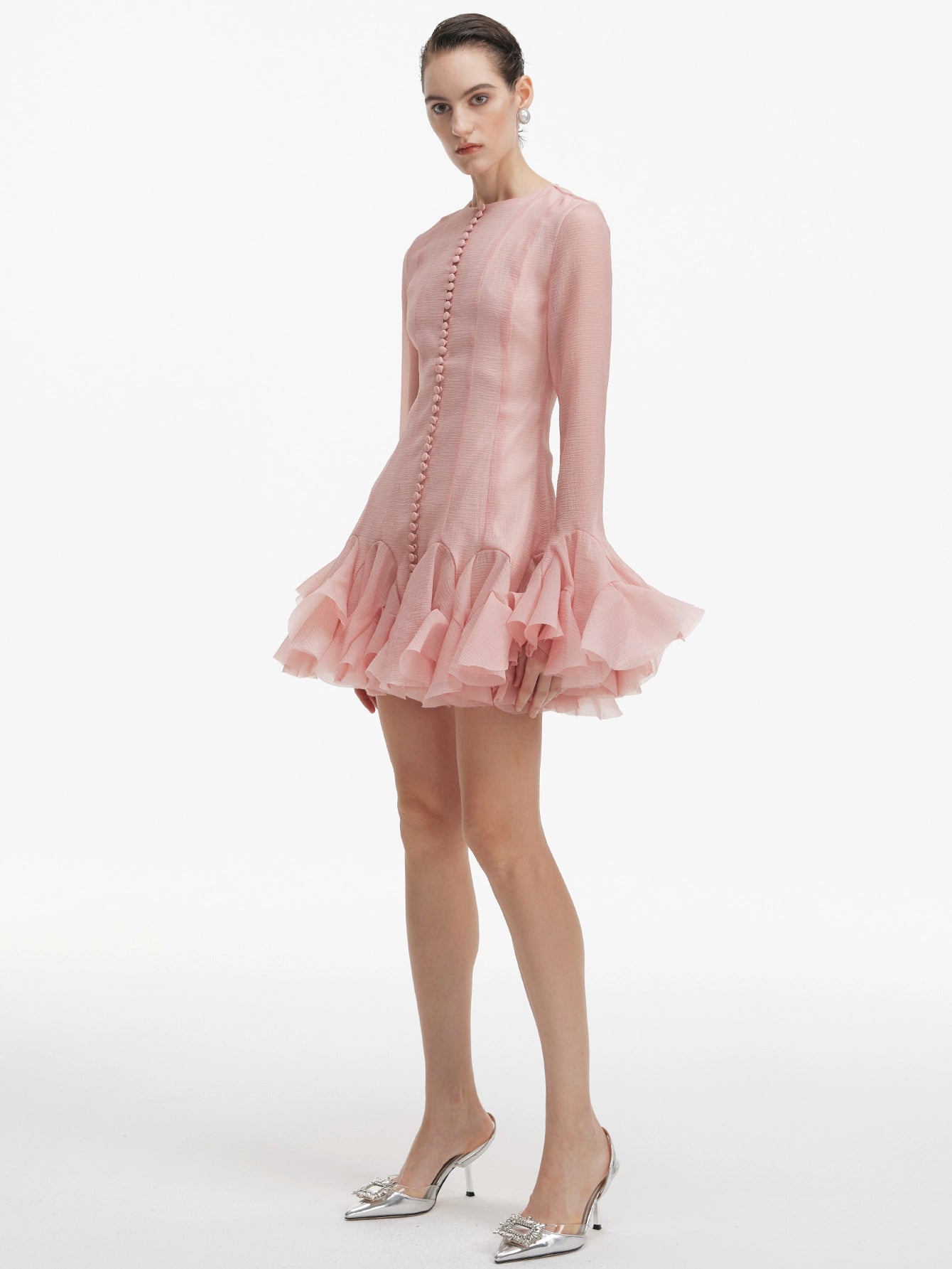 Elegant Ruffle Dress for High-End Events