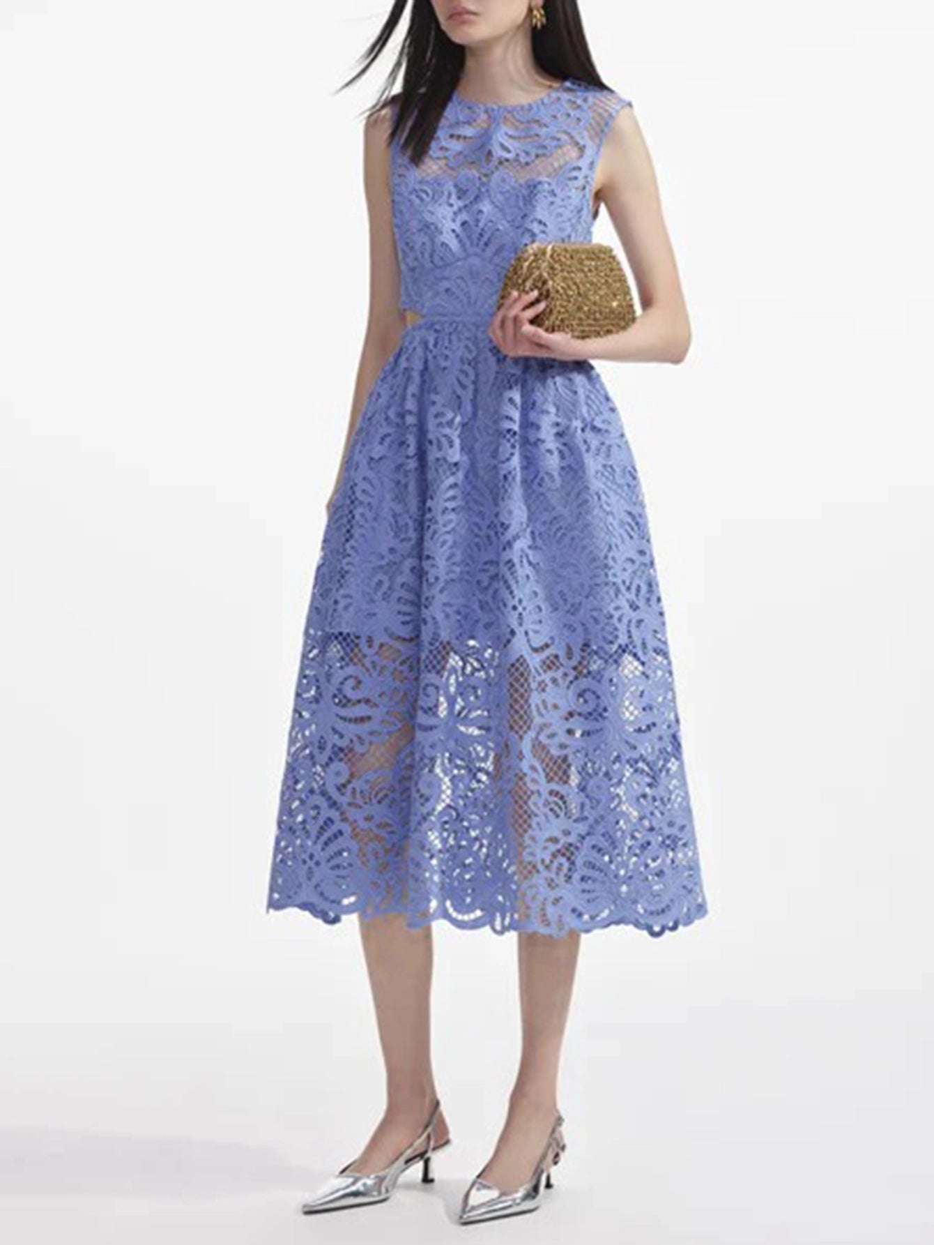 Lace Midi Dress - Perfect for Summer Soirees