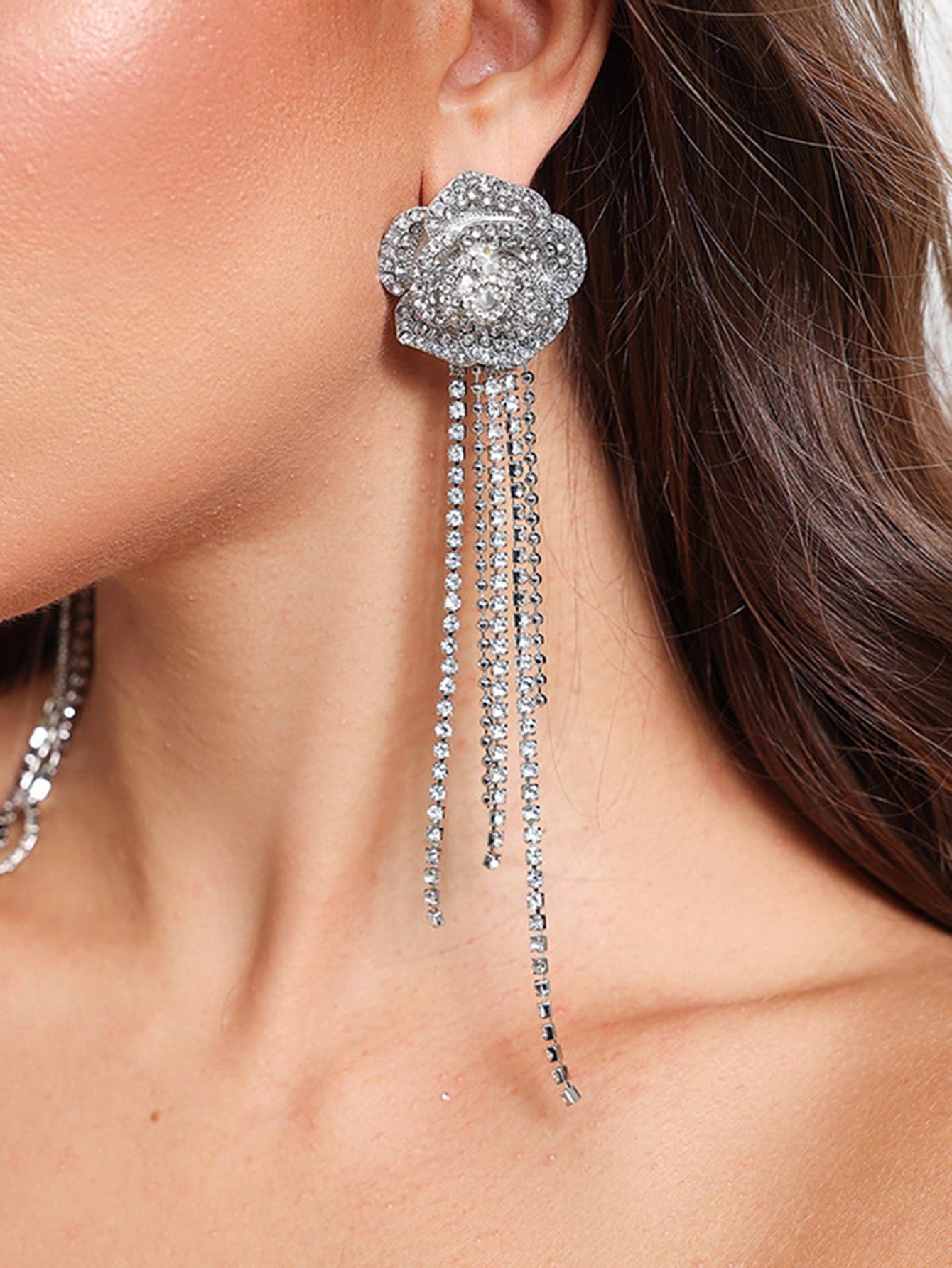 Flower Tassel Earrings