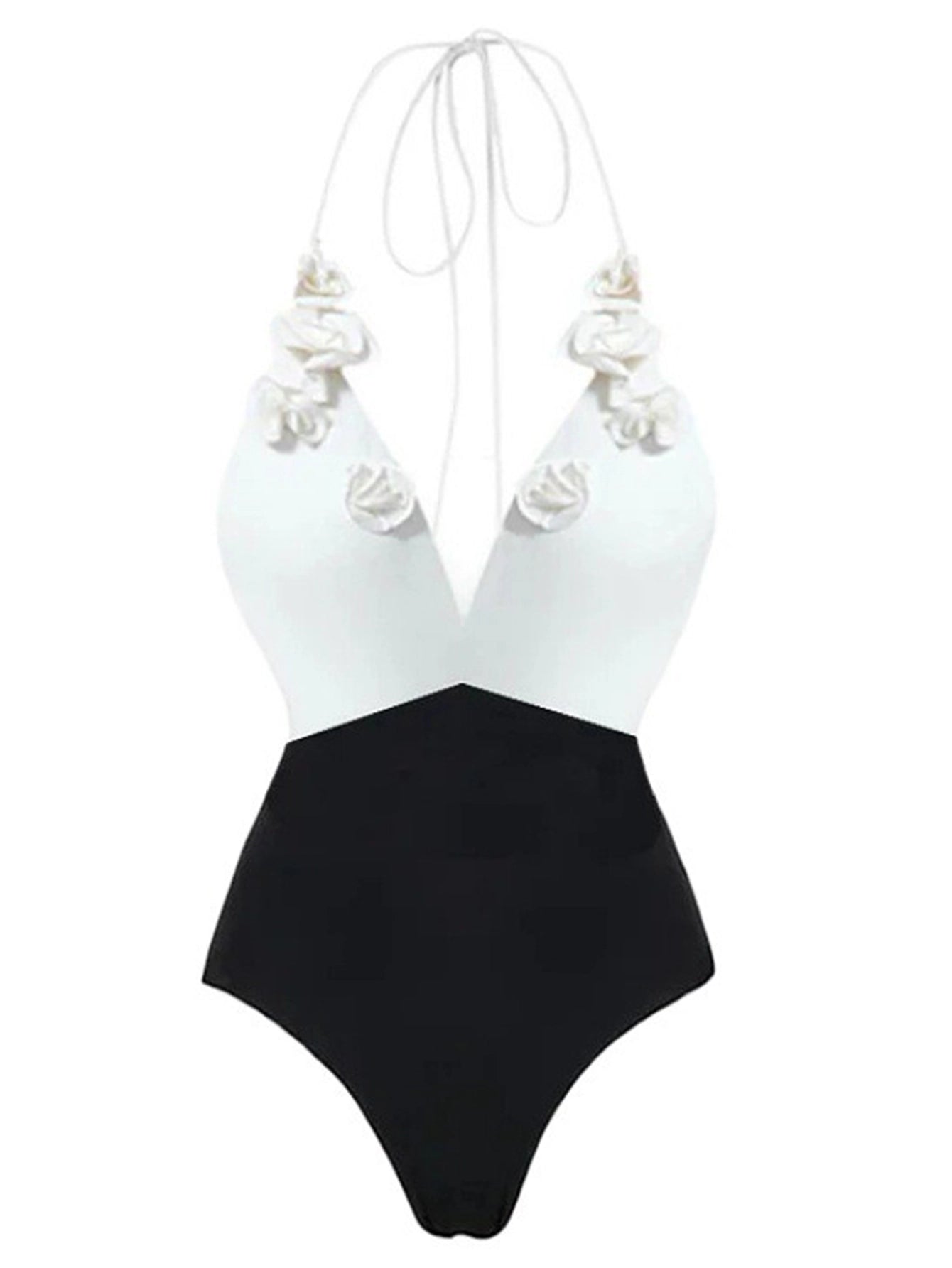 Casual V-neck Halter Swimsuit