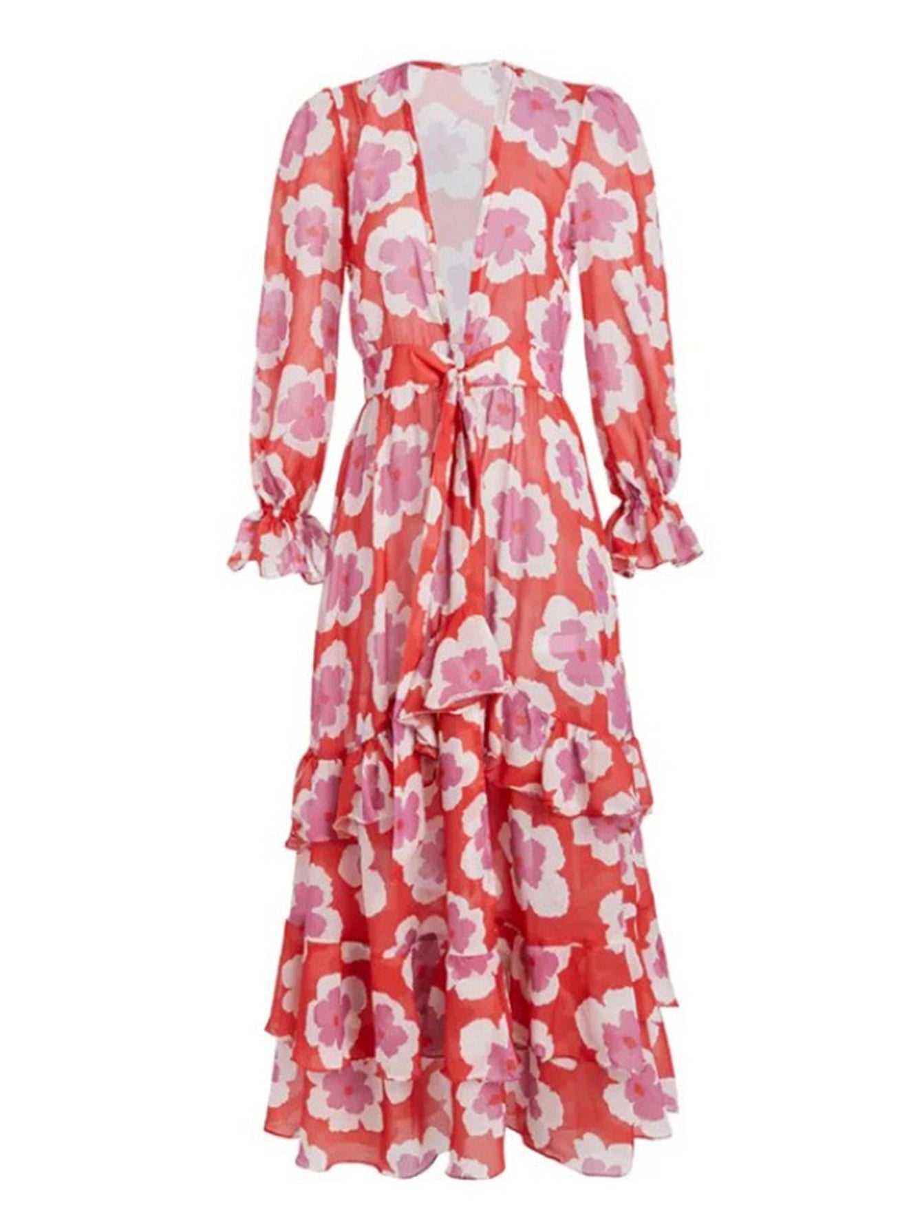 Halterneck Printed Bikini & Cover-Up Ensemble