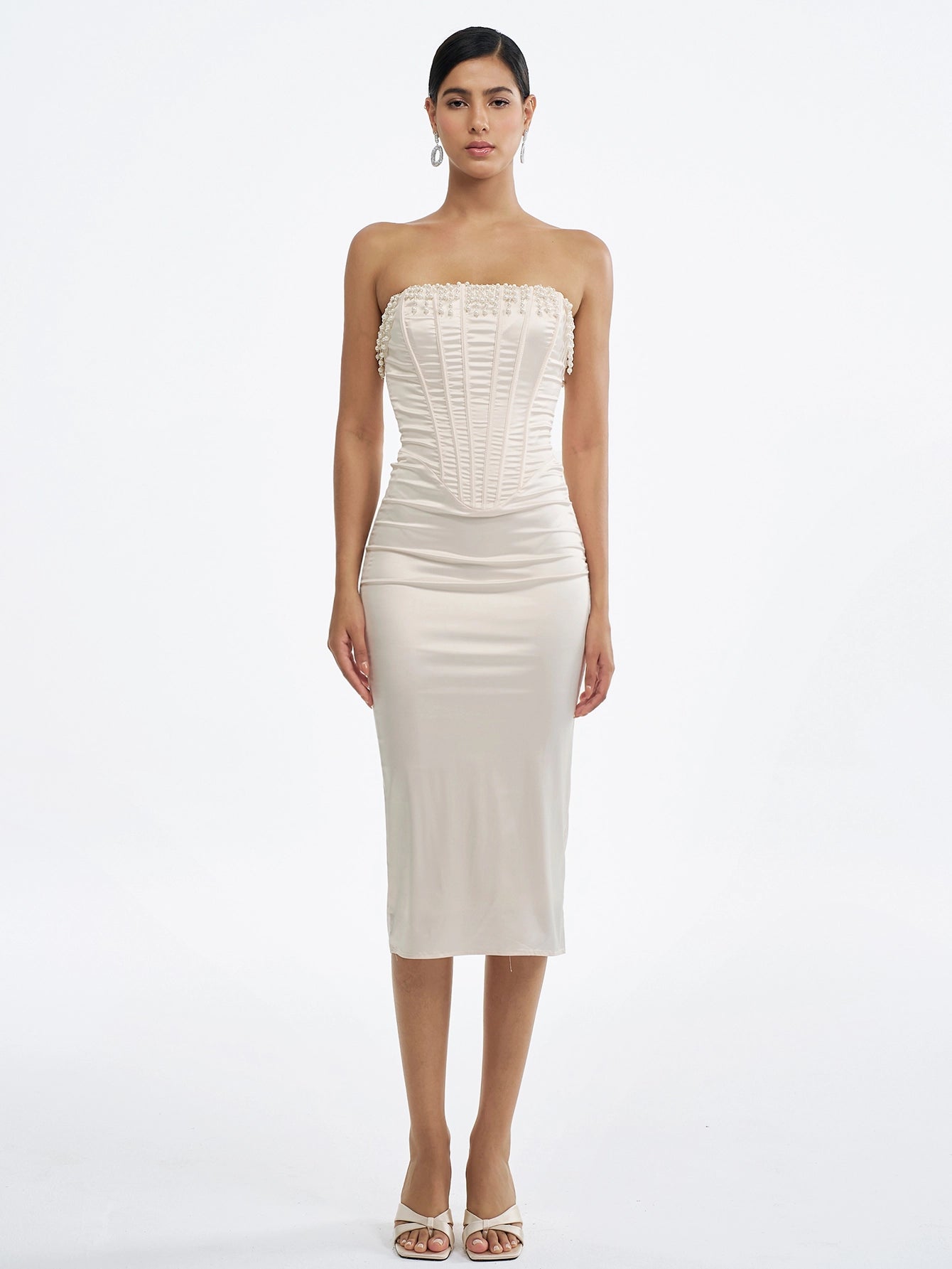 Elegant Corset-Style Cocktail Dress