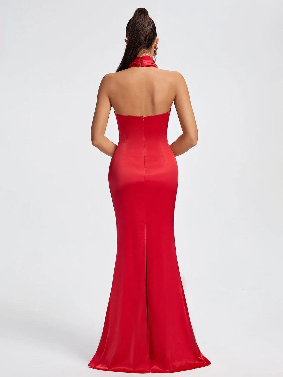 Sexy Draped Halterneck Gown