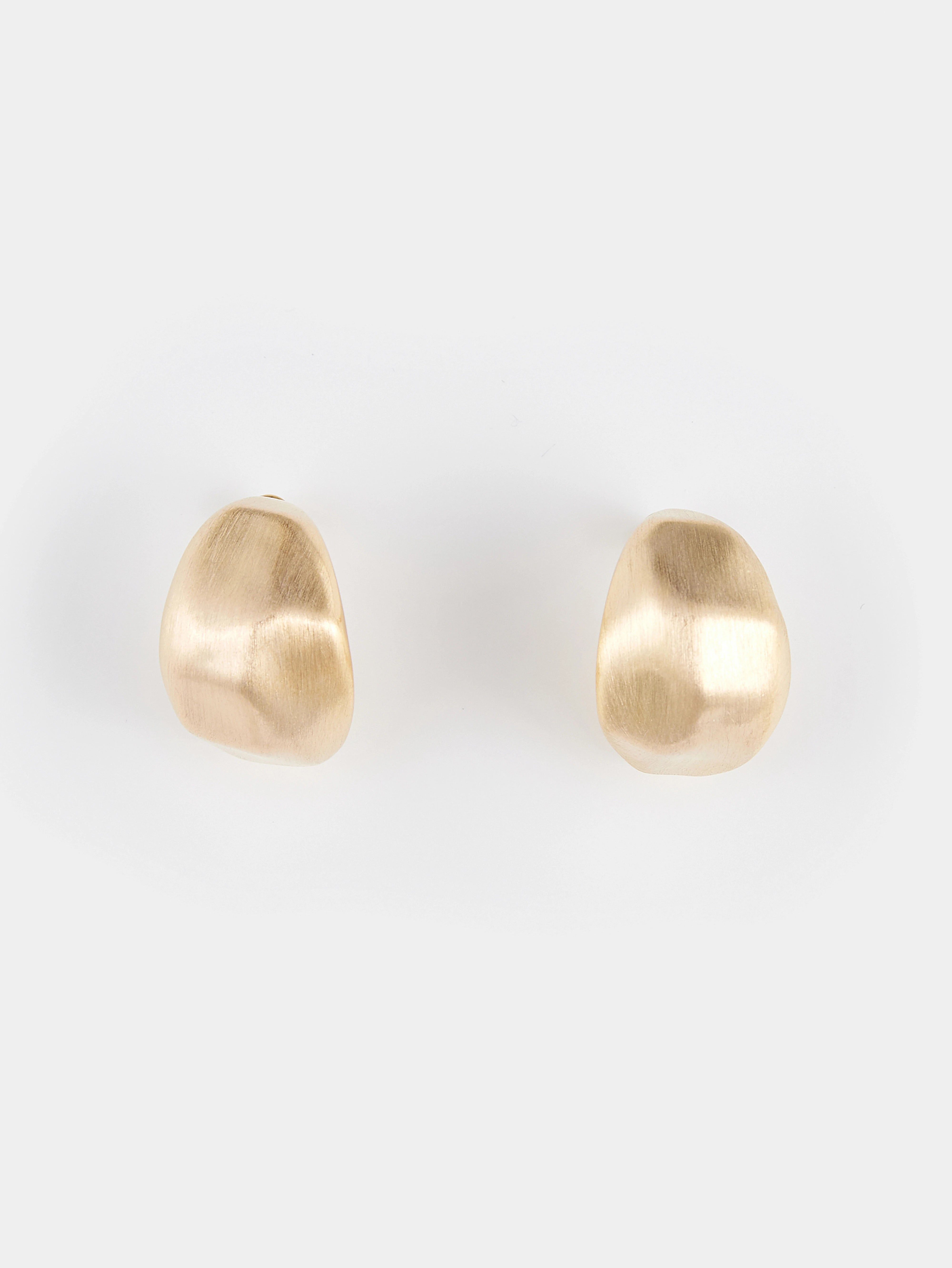 Sleek Gold Tone Stud Earrings