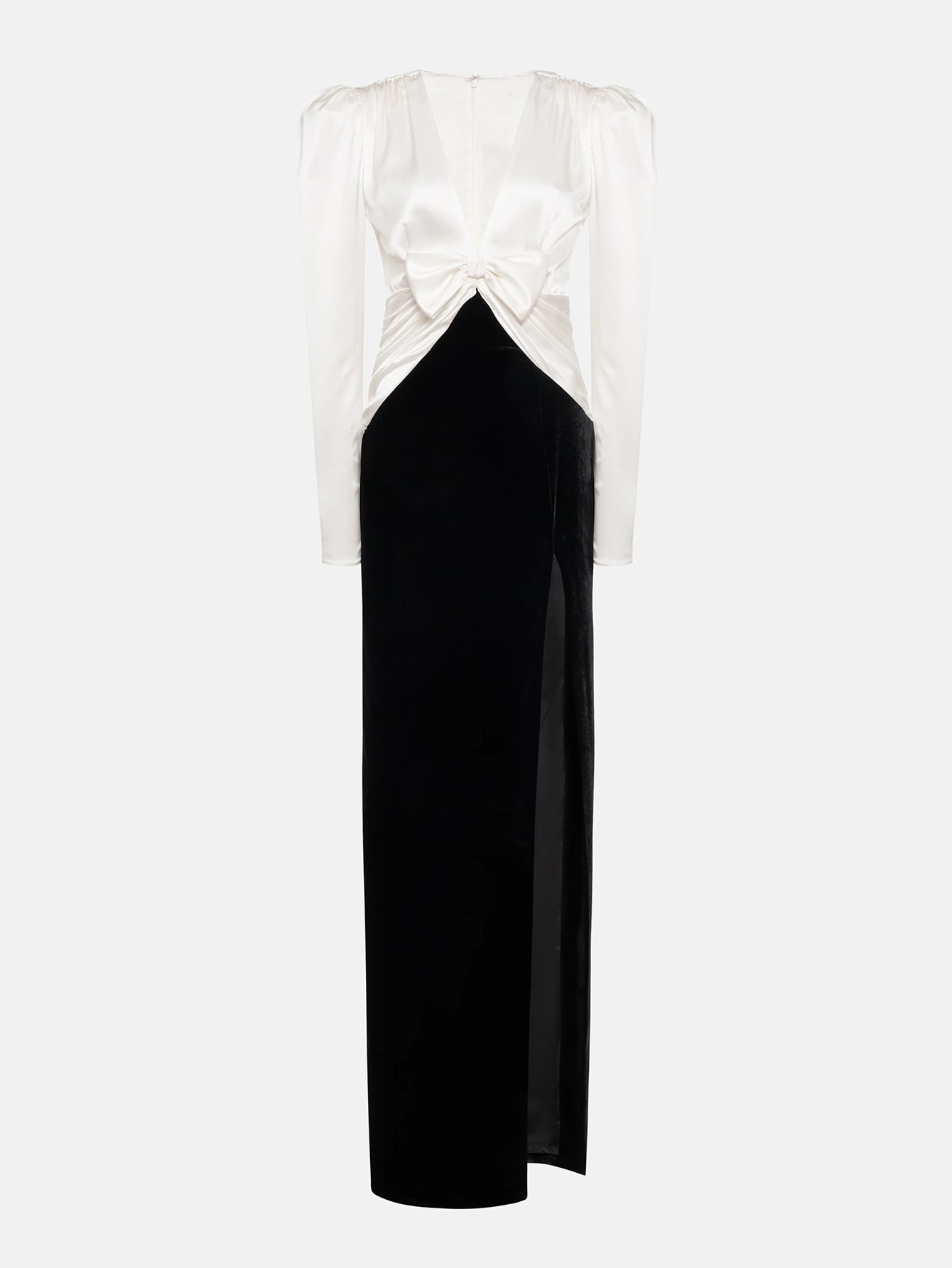 Satin & Velvet Evening Gown