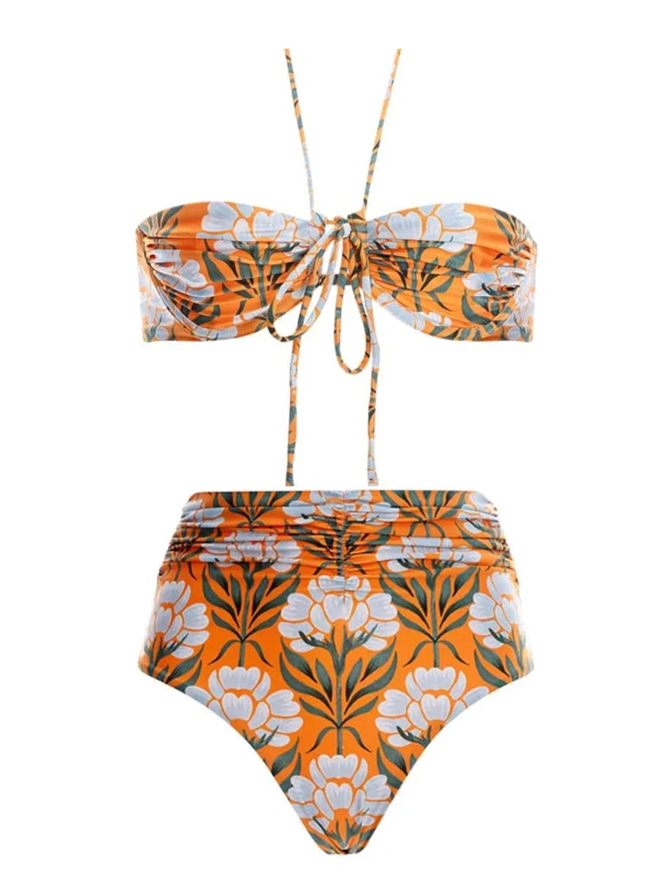 Tropical Floral Bikini Two-Piece Set