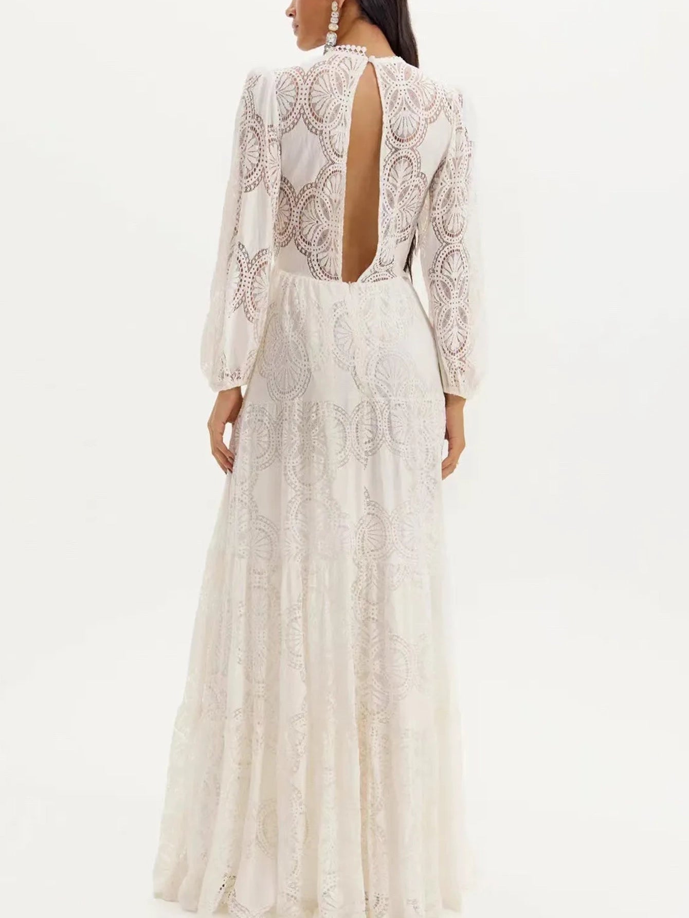 Luxe Lace Embellished Maxi Dress