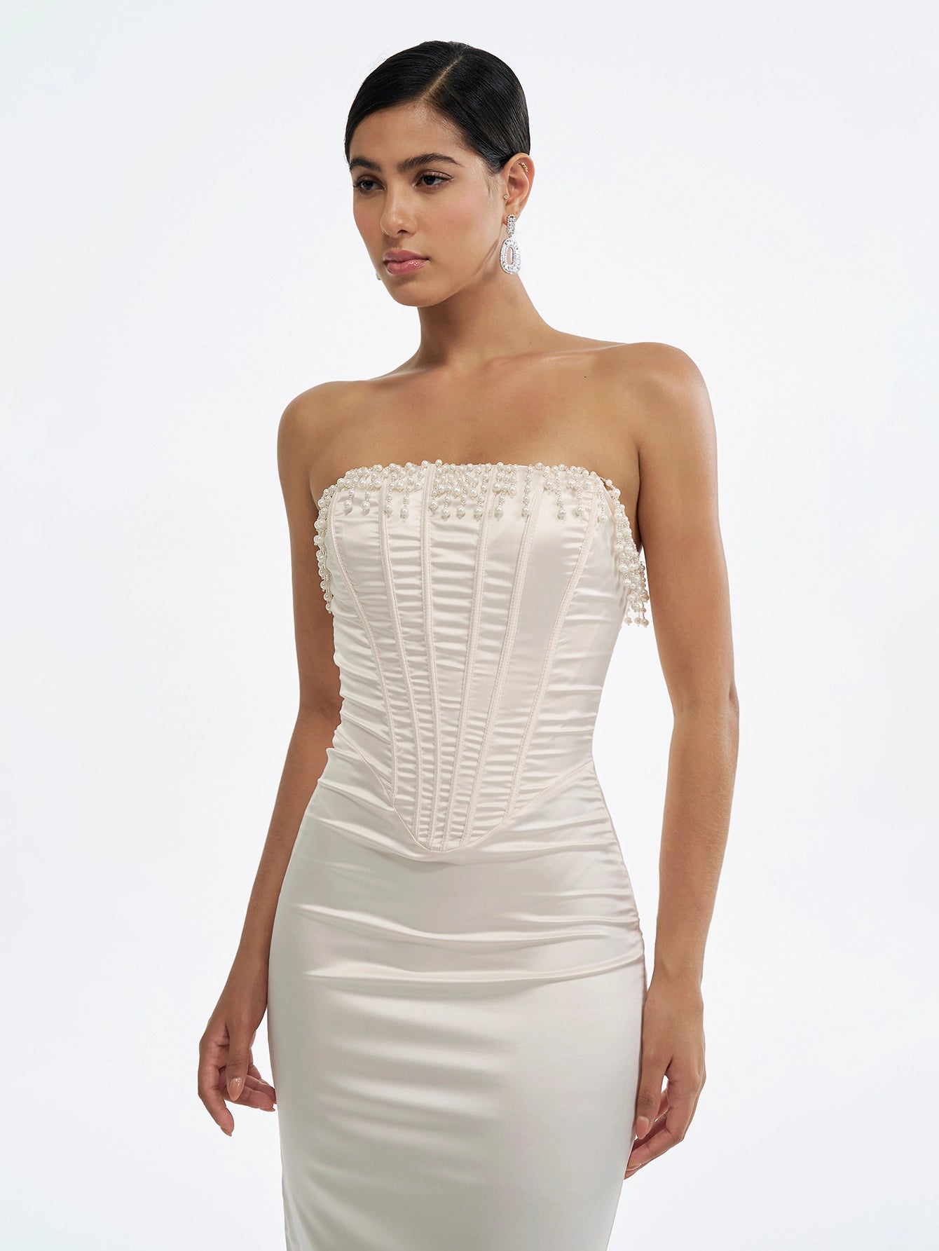 Elegant Corset-Style Cocktail Dress