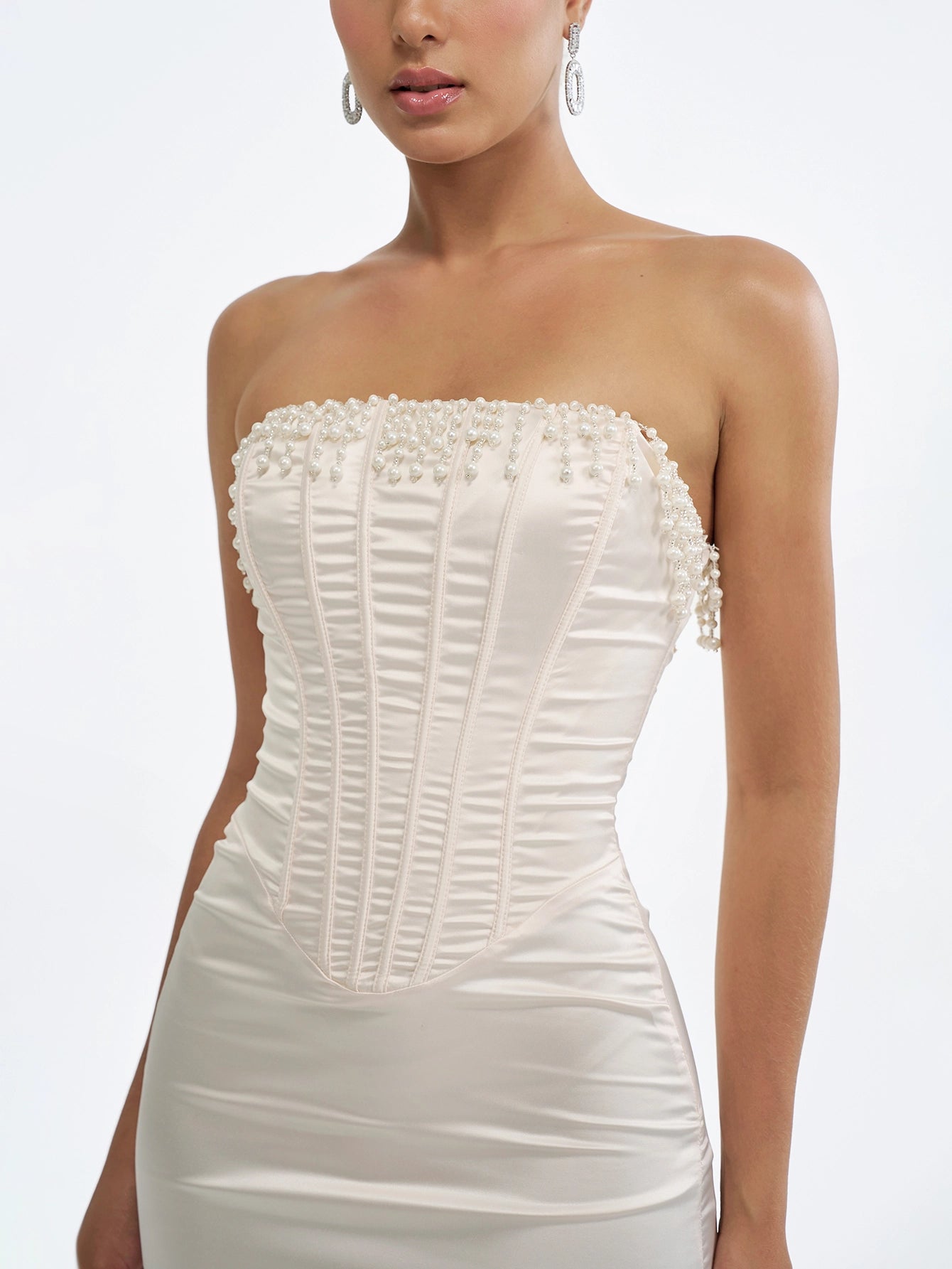 Elegant Corset-Style Cocktail Dress