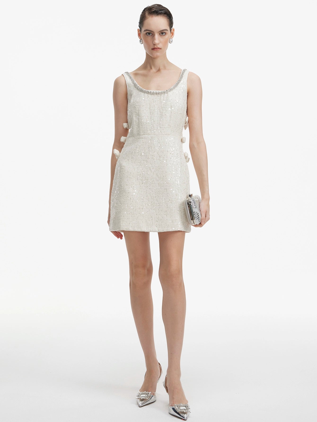 Sequined Mini Dress with Bow Details(Silvia)