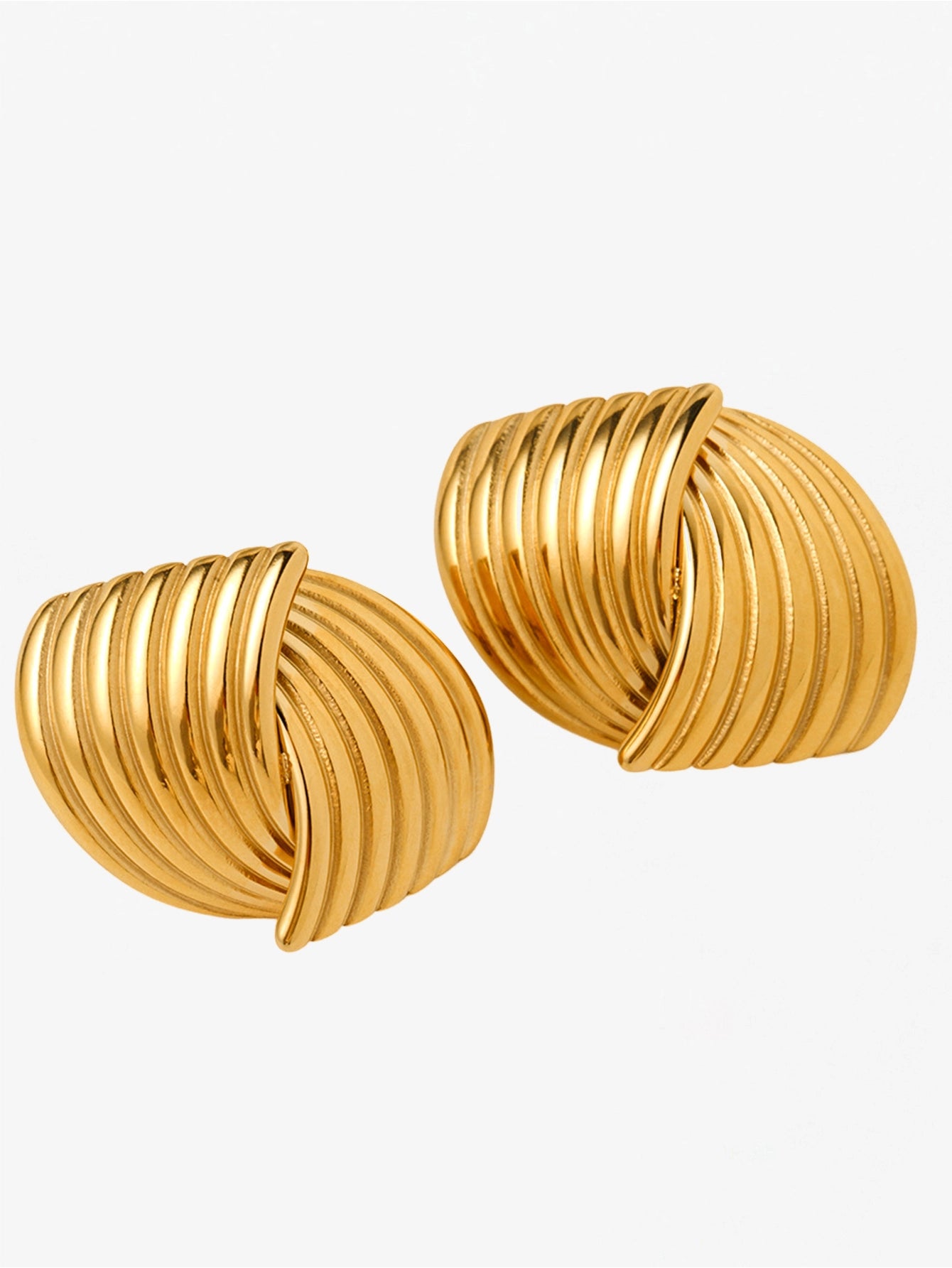 Striped Textured Stud Earrings