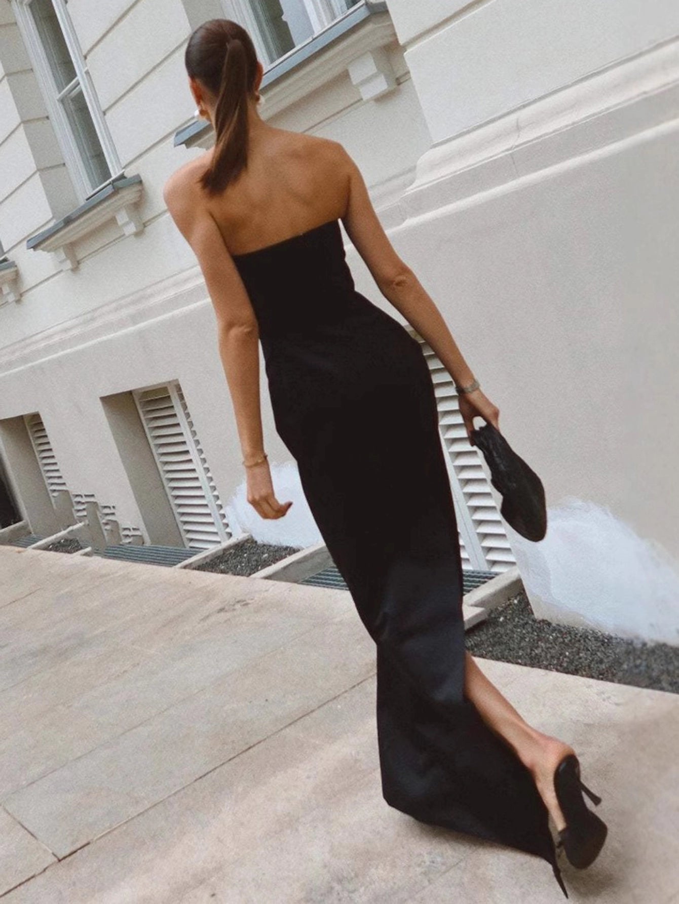 Sexy Backless Gown With Bow