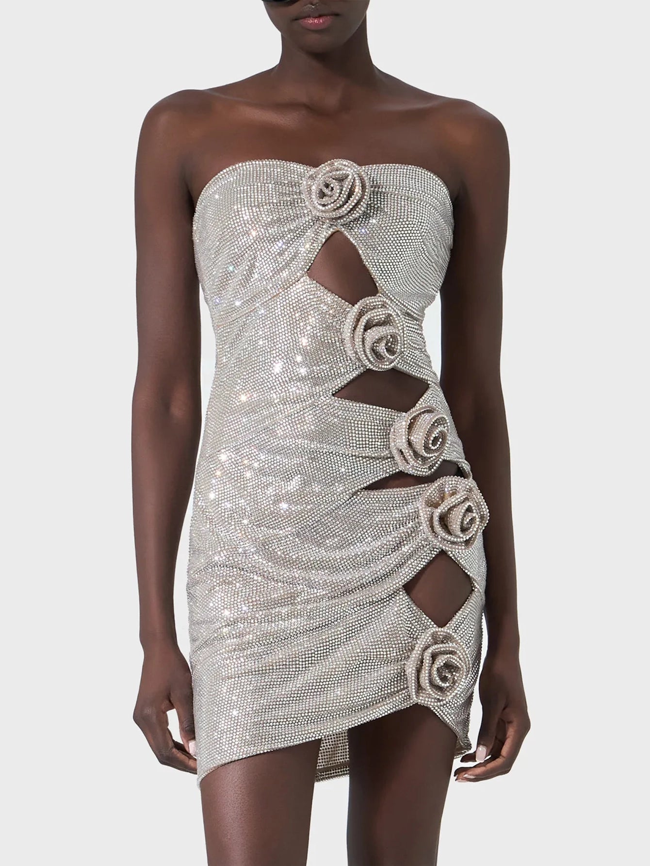 Glamorous Sequin Rose Embellished Dress