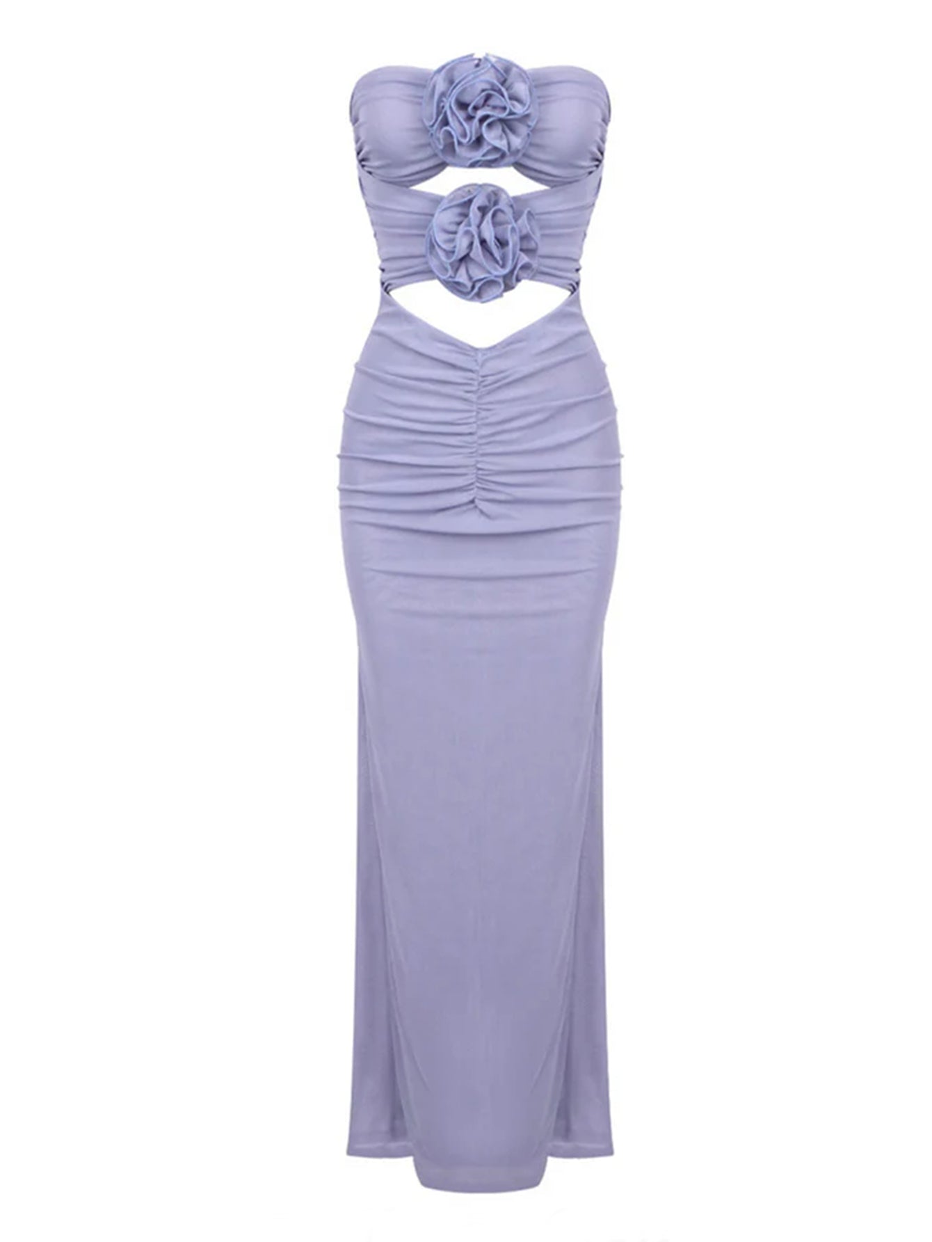 Ethereal Lavender Gown with Cutout Detail