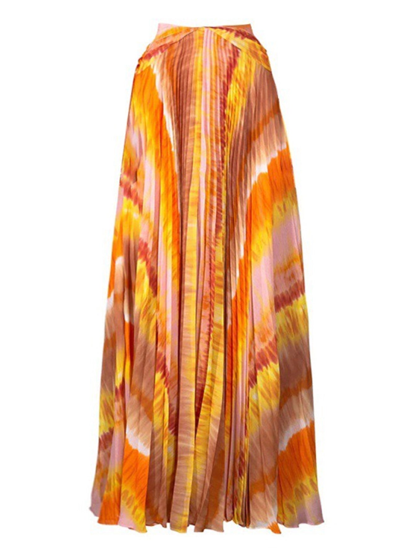 Exquisite Tie-Dye Pleated Swimsuit & Skirt Set