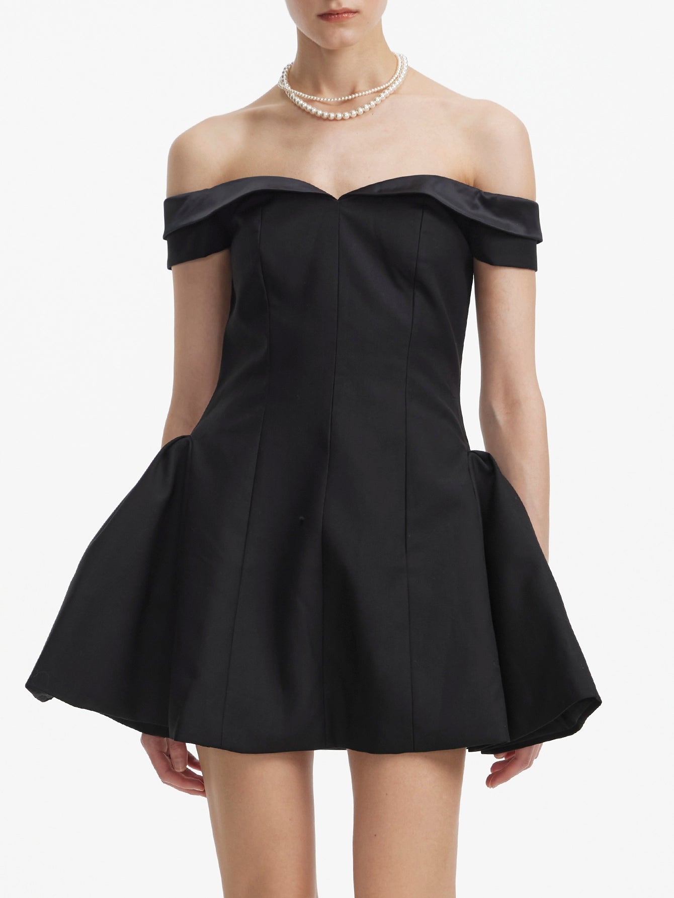 Off-the-Shoulder Flounce Mini Dress