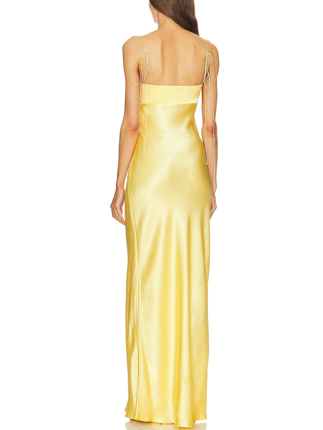 Satin Maxi Dress with Cutout Detailing