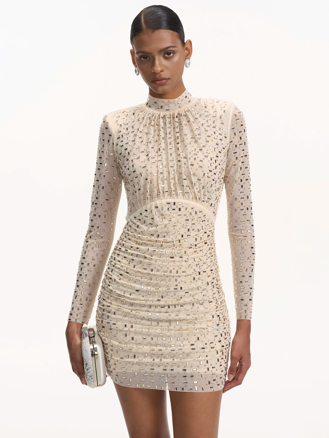 Elegant Sequin Embellished Mini Dress