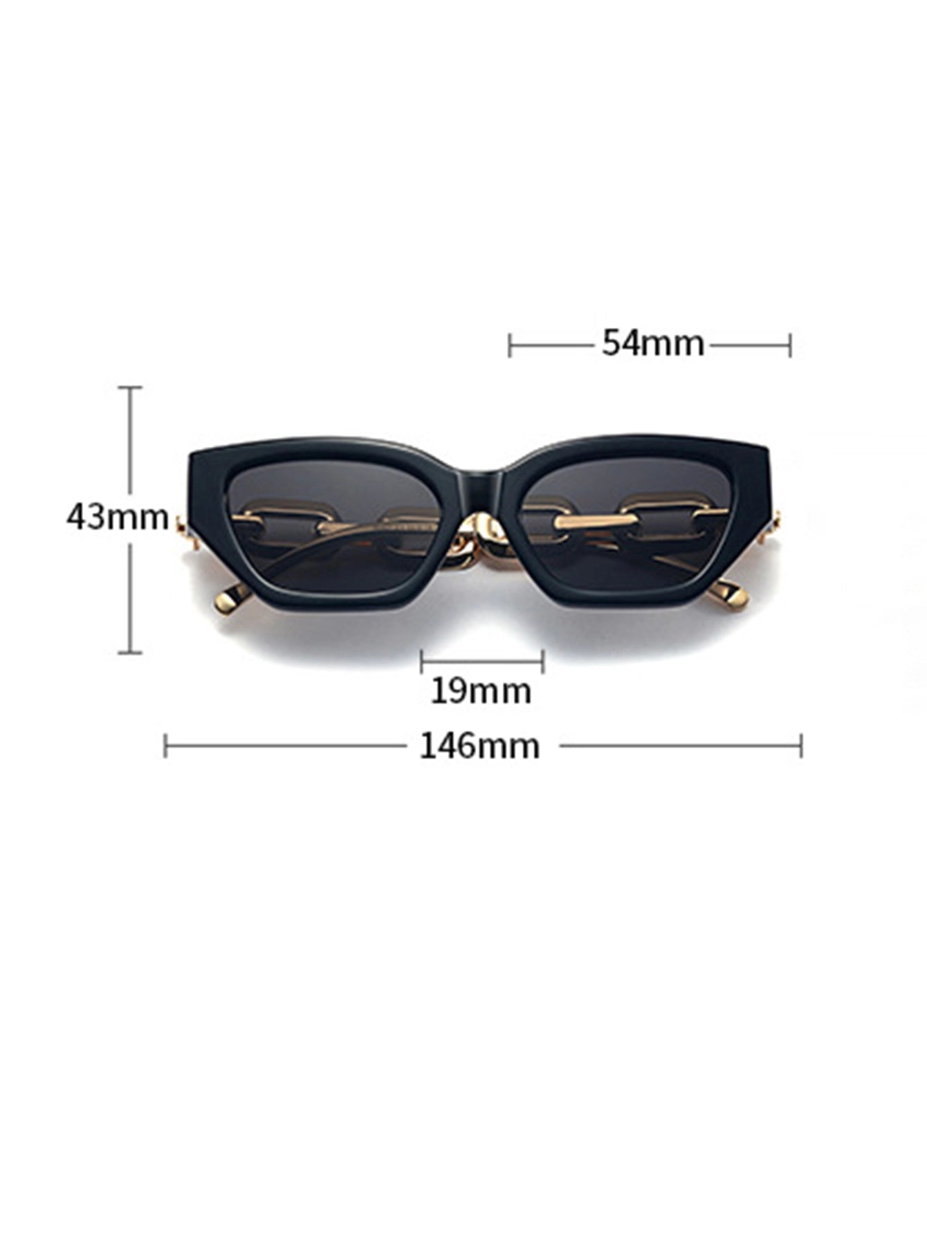 Personalized Metal Chain Leg Visor Sunglasses