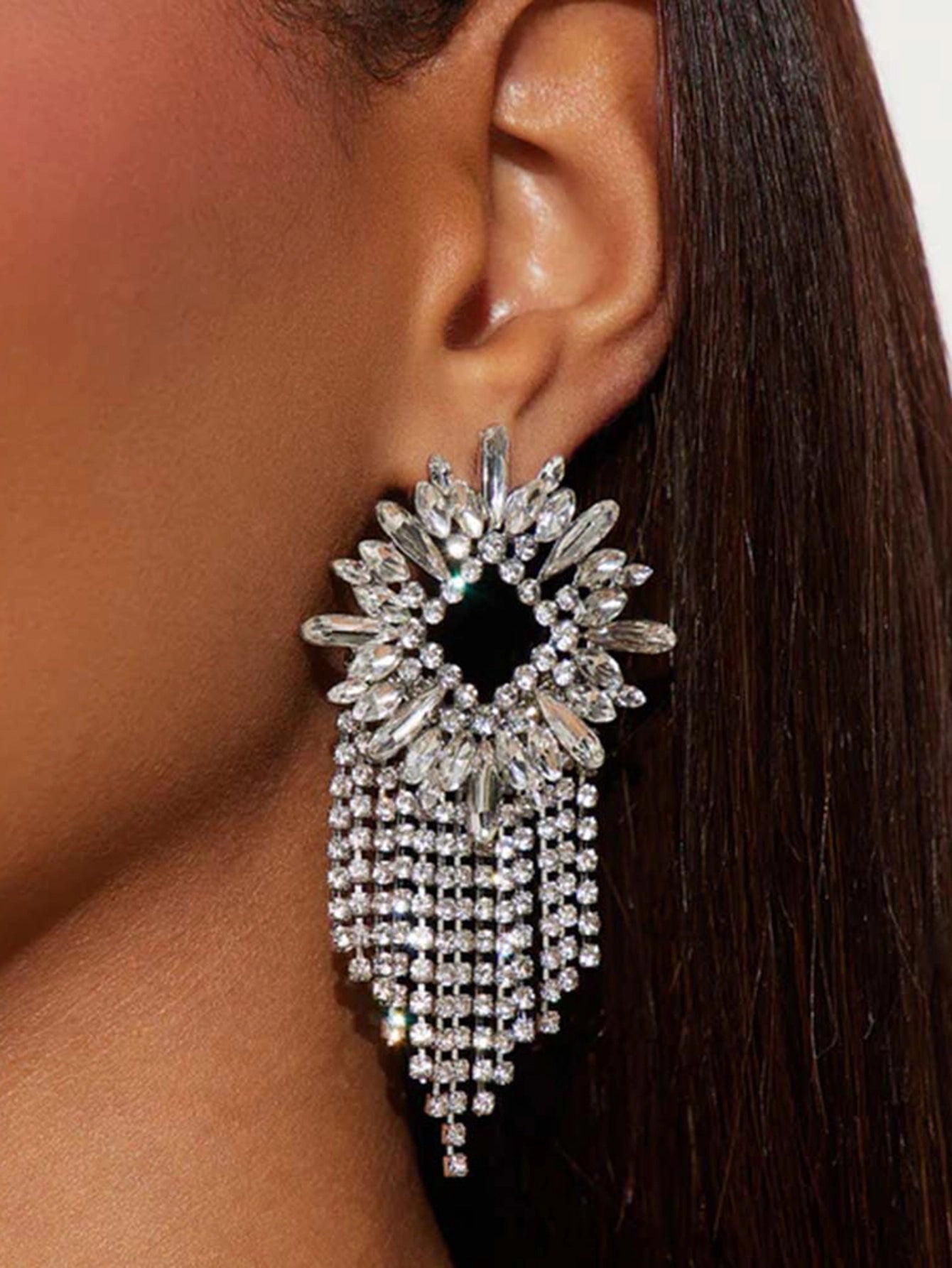 Versatile Diamond Tassel Earrings