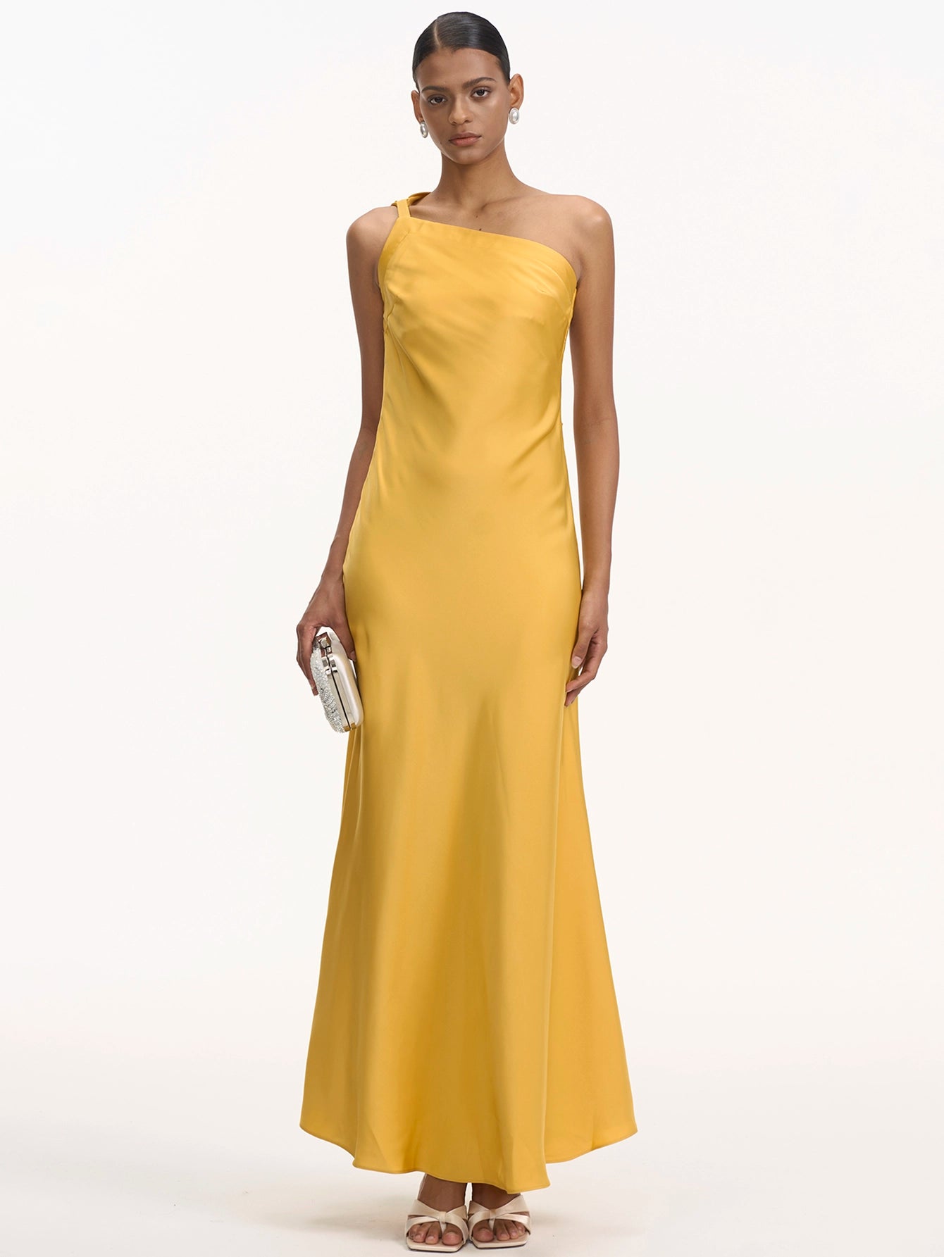 Satin Backless Tie Elegant Long Dress