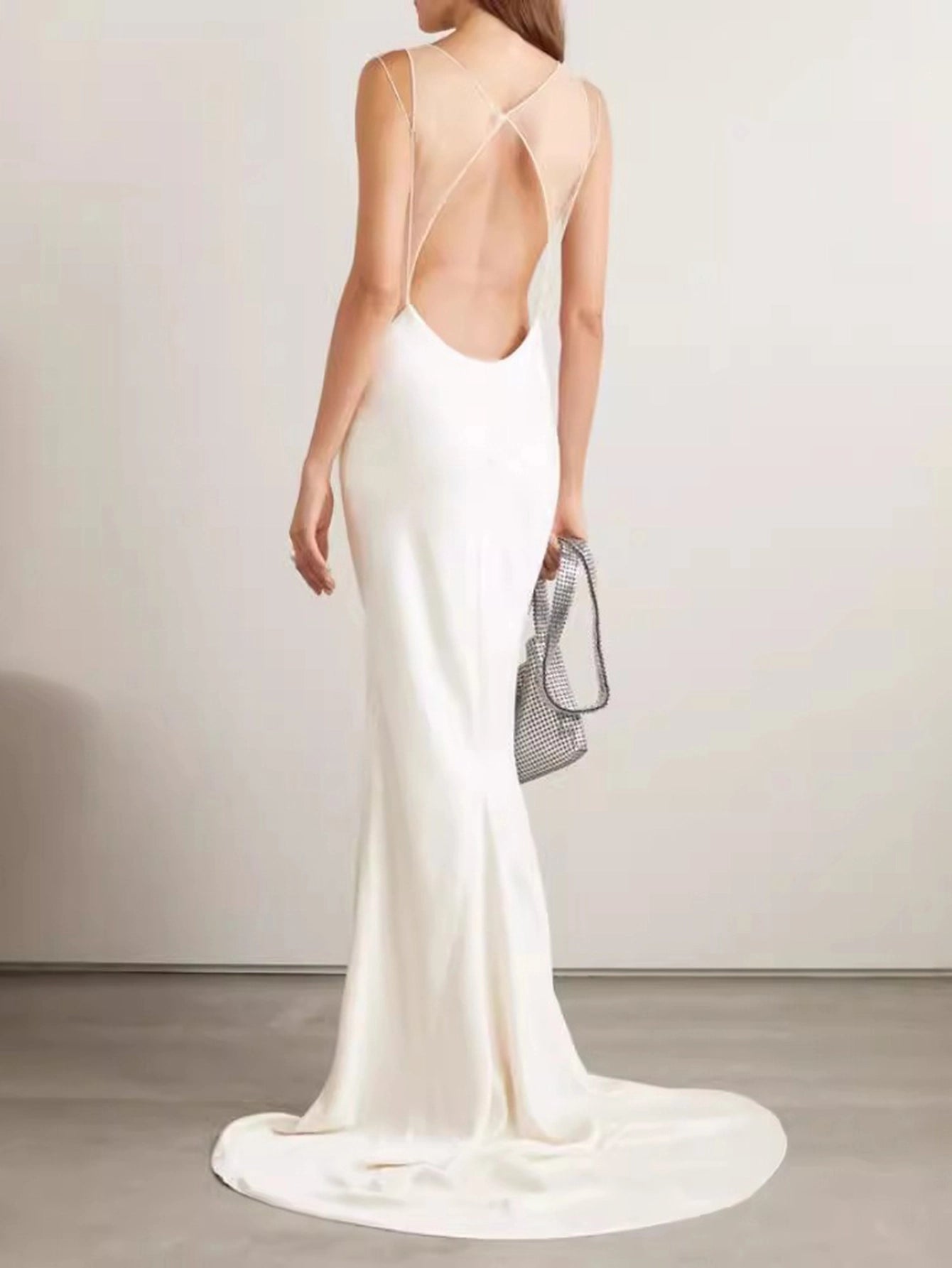 Sexy Herringbone Tube Backless Dress