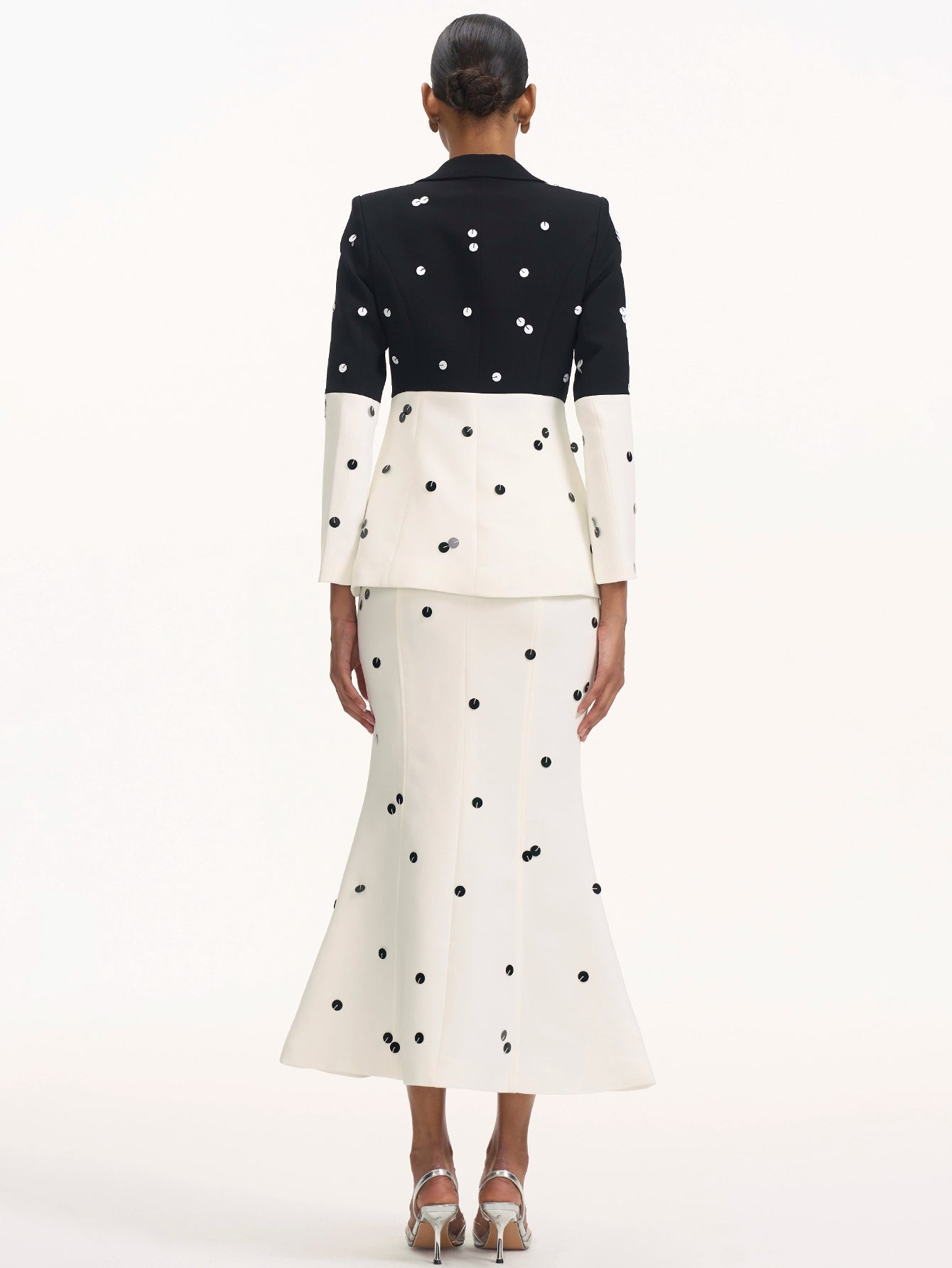 Polka Dot Blazer Skirt Suit