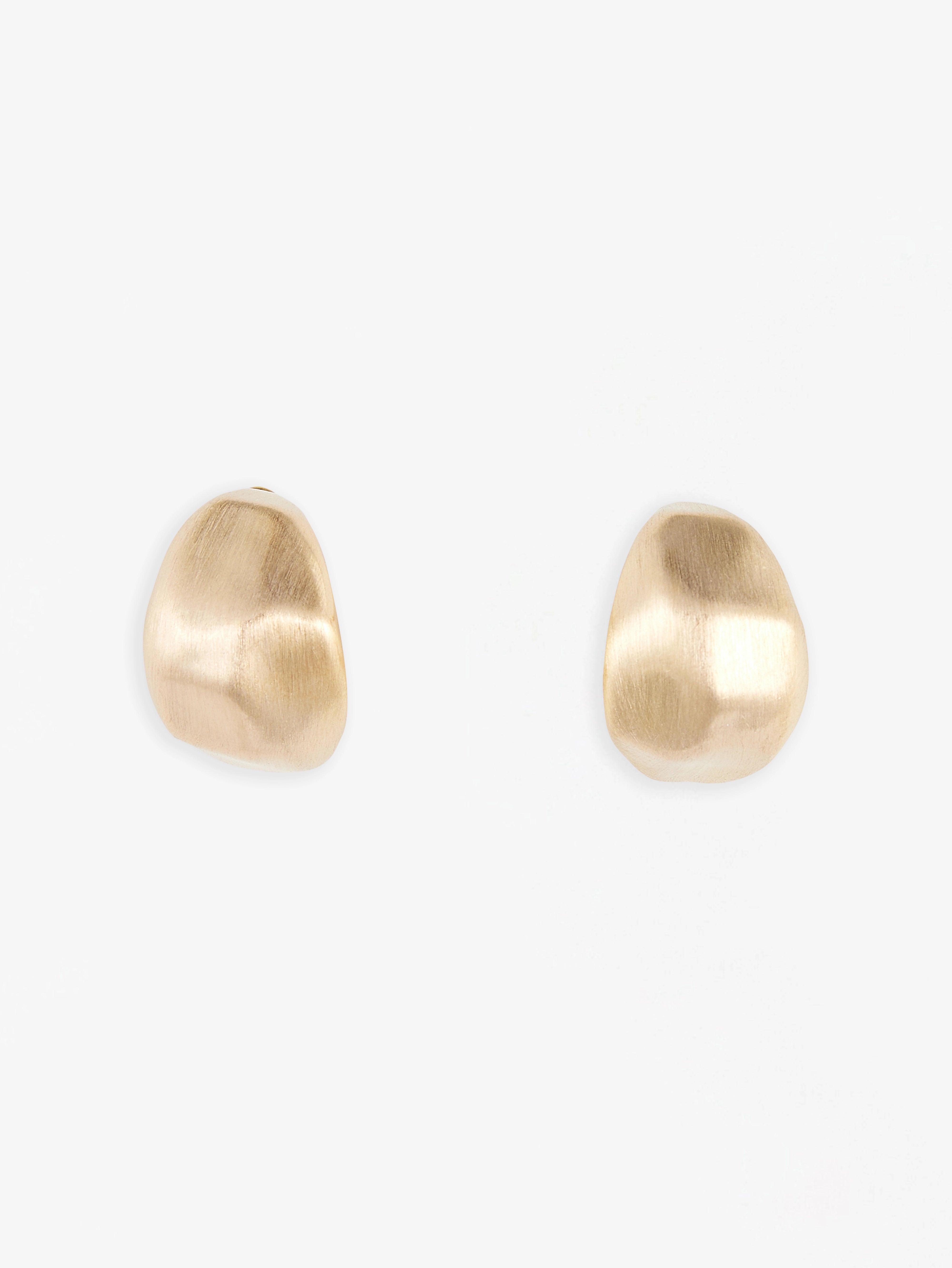 Sleek Gold Tone Stud Earrings