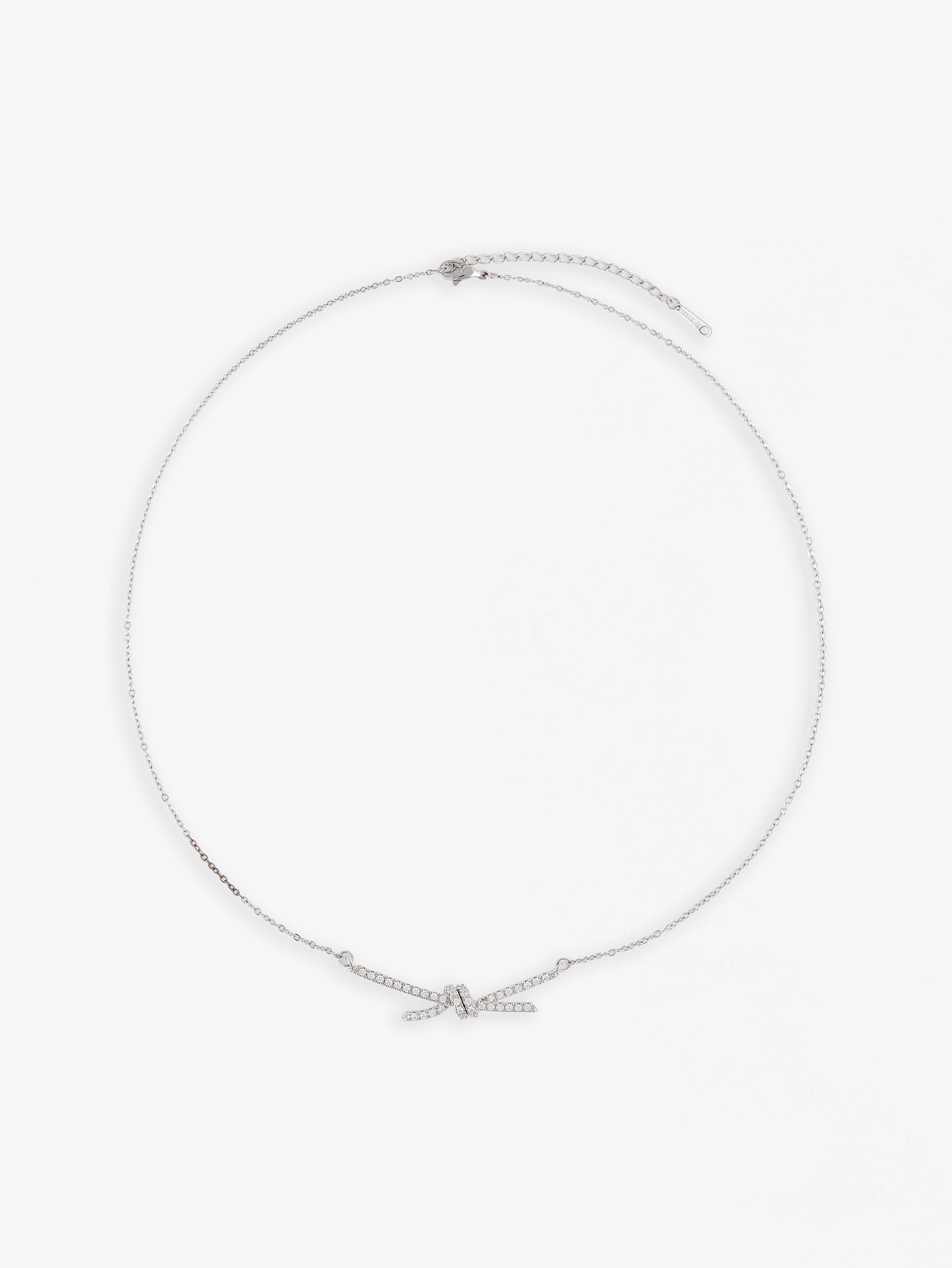 Bowknot Clavicle Silver Necklace