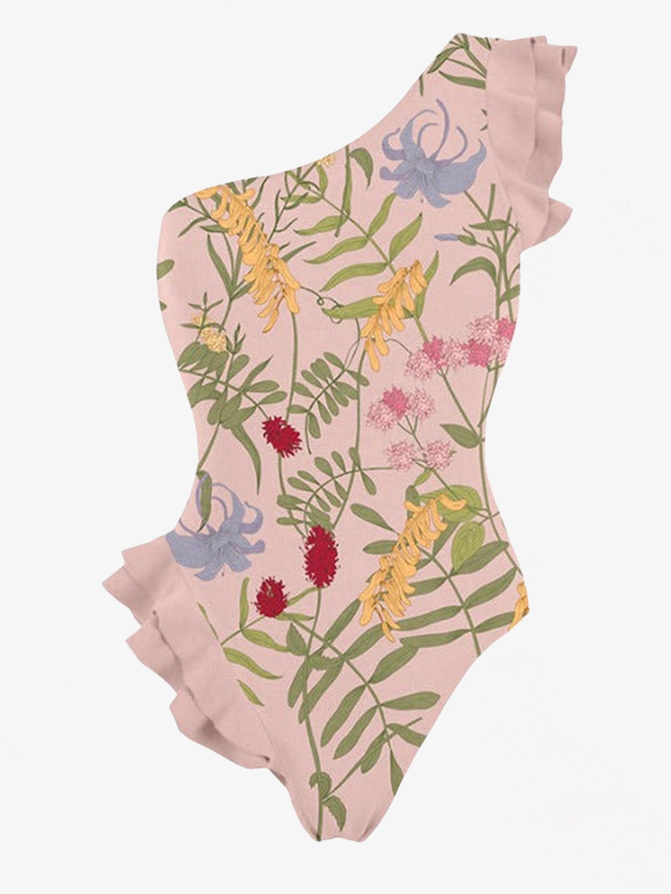 Chic Floral Ruffle Swimsuit