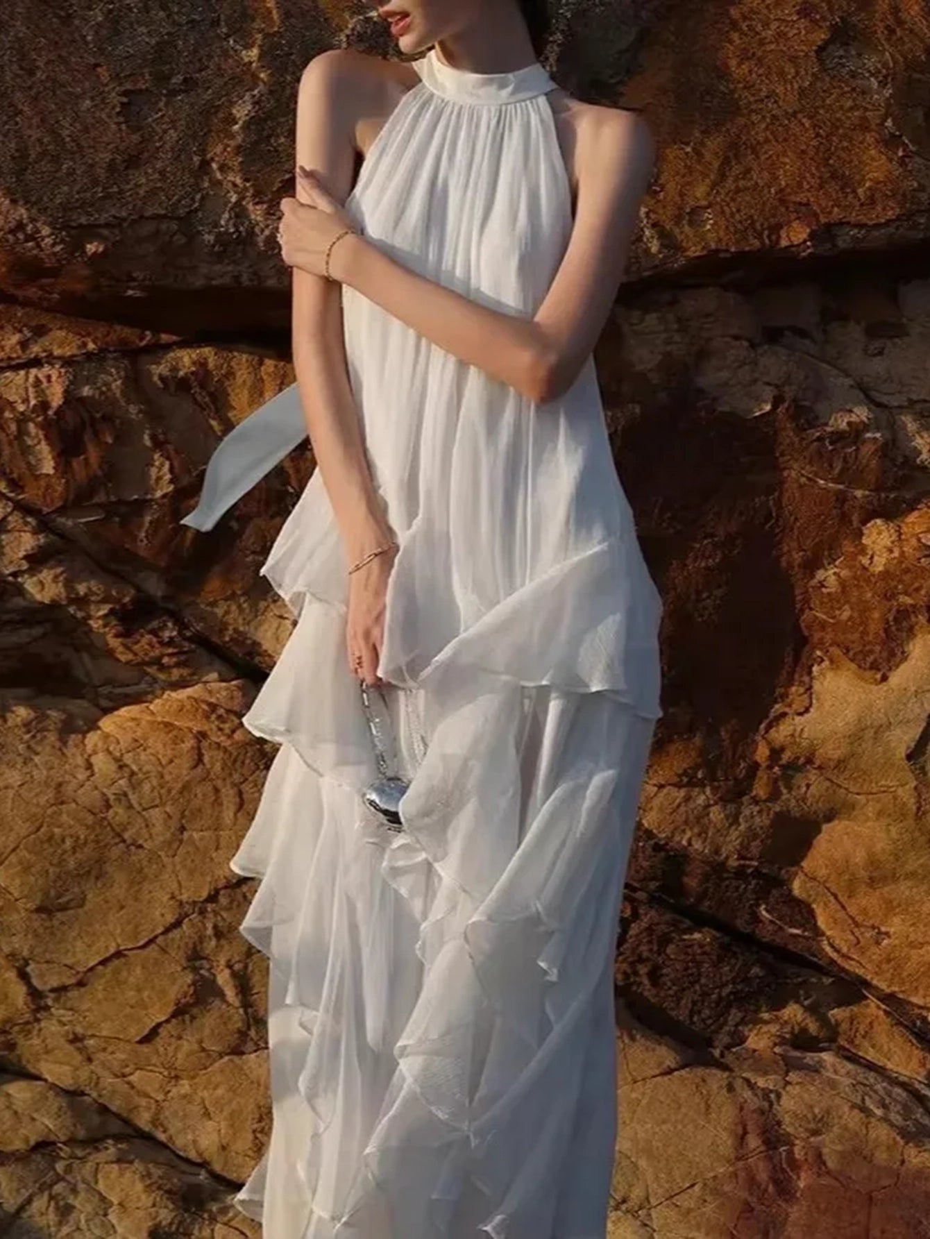 Stunning Ethereal Ruffled Maxi Dress